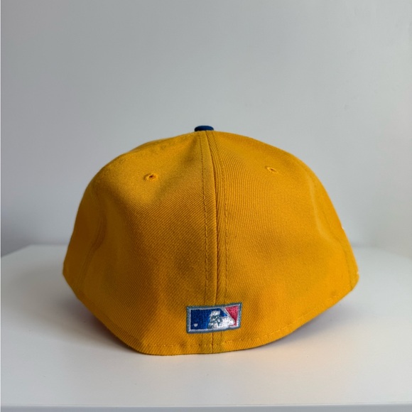 Yellow and Blue Fitted Baseball Cap - Picture 3 of 3